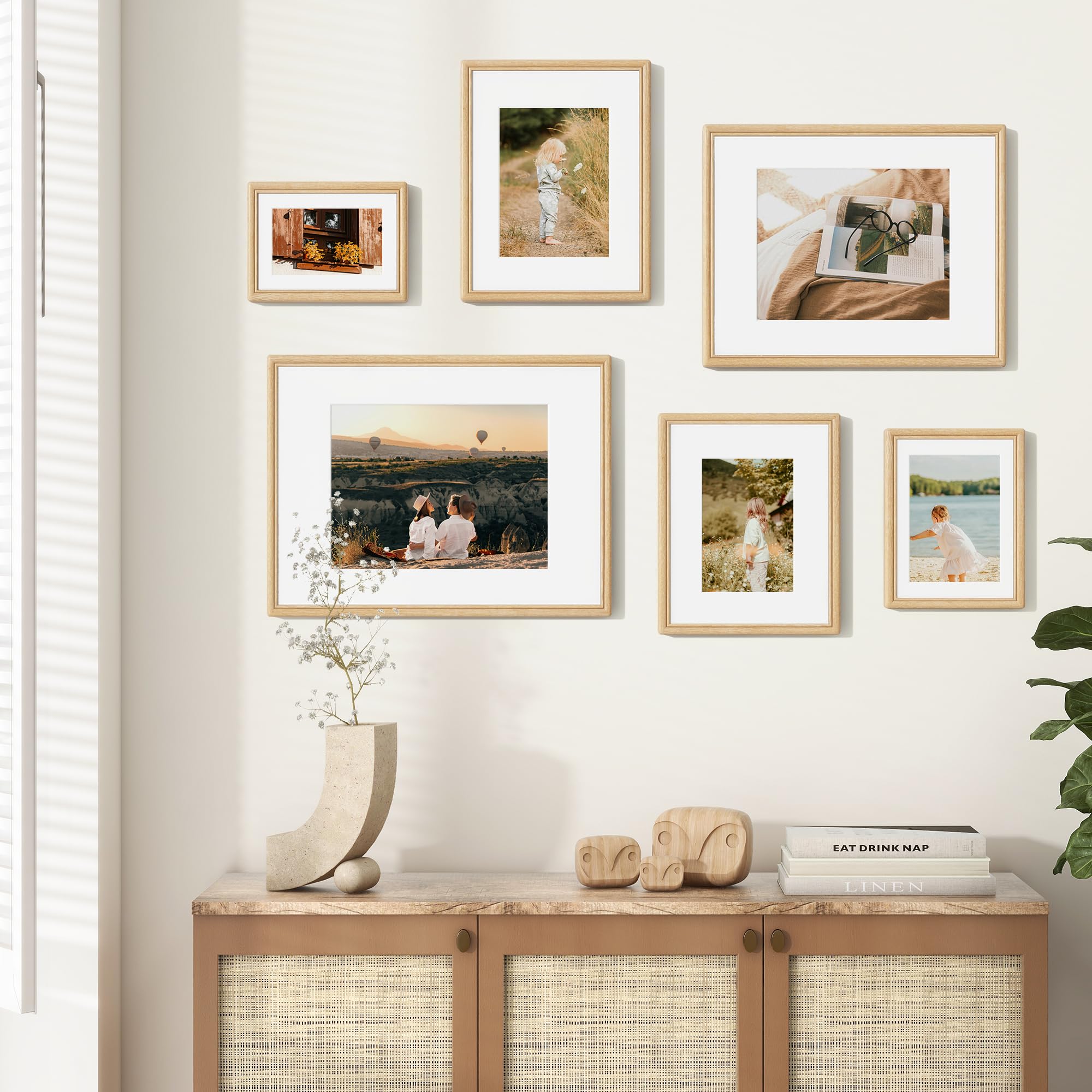 Amazon.co.jp: 16×20インチの写真フレーム、天然無垢オークウッド